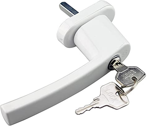 Nyckellåsbart fönsterhandtag, Låsbart UPVC plaststålfönster och dörrhandtag med nyckelkoppling inomhus utomhus