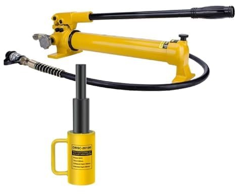 20T hydrauliskt uttag med flera sektioner med CP-700 manuell handpump | Bärbar lyftutrustning för verkstadsunderhåll och krävande lasthöjningsuppgifter