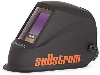 Sellstrom Lightweight,Ergonomic Design,Nylon,Extra Large Blue Lens Technology,All-Day Comfort,Excellent Optical Clarity,Premium Welding Helmet with ADF Technology,Black/Orange,7'Wx 13'H x 5'L,S26400