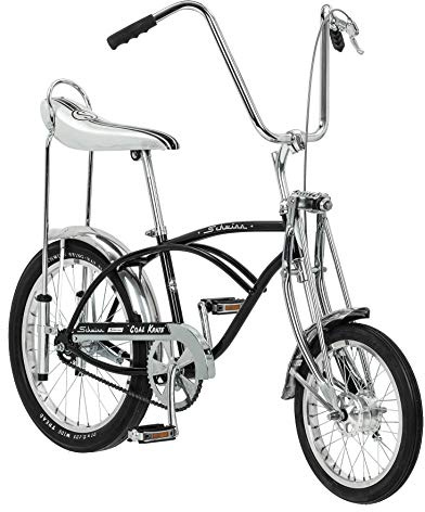 Schwinn Coal Krate Classic Sting-Ray Bike, 20 Inch Bike for Kids Ages 6 and Up or Adults, Iconic Vintage Design, Steel Frame and Springer Fork, Fenders, Single Speed, Rear Coaster Brake