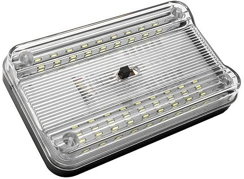 Riloer 36 LED LED Cupola interna per auto Illuminazione da tetto bianca Lampada da soffitto Van Camion Veicolo 12V Luce con interruttore a 3 velocità