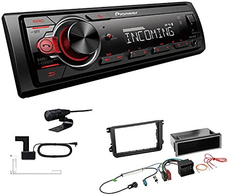 Pioneer MVH-330DAB 1 DIN Autoradio DAB+ Bluetooth USB AUX passend für Skoda Yeti ab 2009 schwarz