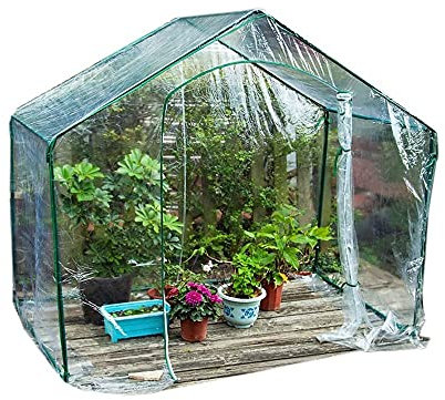 Serres de Jardin Mini Serre - PVC Couvercle, Serre De Jardin, avec Bâche Amovible Balcon Terrasse Tente, Étanche Et Anti-UV, pour Faire Pousser Et Protéger Plantes 180×105×153cm