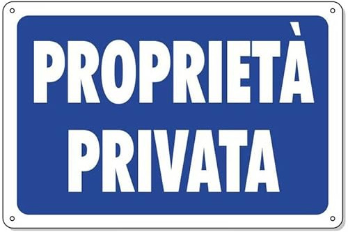 Cartel de propiedad privada de PVC con orificios para la instalación (20 x 30 cm)
