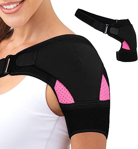 AWAVM Shoulder Support Adjustable Shoulder Support Brace for Men and Women, Shoulder Strap Support for Shoulder Relief Pain, Rotator Cuff Support Fits Left and Right