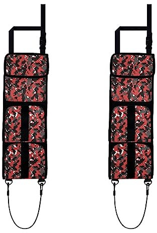 Wanyint Gewehrständer mit rotem Camouflage-Aufdruck, 2 Stück, SUV, LKW, Waffenständer, Sicherheits-Organizer, Halter für Jagd-Gewehre/Schrotflinten