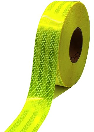 Finest Folia 3M Diamond Grade 983 Scotchlite Ruban réfléchissant pour marquage de contour 50 mm Jaune fluo 15 m