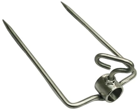 Hog Roast Rotisserie Spit Fork in Stainless Steel (to Fit 25mm Skewer)