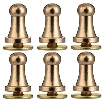 10pcs Monk Head Screws Leather Craft Garment Rivets Clothes Bag Shoes Belt Wallet Solid Brass Nail Button Sewing Accessories Easy Application (Color : Gold-6X4mm)