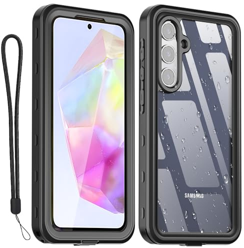 AICase Coque étanche pour Samsung Galaxy A35 5G Résistant à la Neige, à la poussière et aux Chocs, Housse de Protection sous-Marine certifiée IP68 360 Protection étui pour Samsung A35 Case