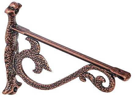CABDM Dekorative Regalhalterung, 20,3 cm, antikes Kupfer, gehämmert, Regalhalterungen für Regale, strapazierfähig, Vintage, DIY-Projekte, Hardware im Lieferumfang enthalten, 4 Stück