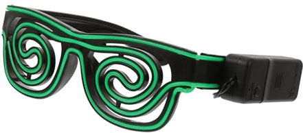 WRITWAA LED Leuchtbrille Partybrille Kunststoff Spiralförmige Beleuchtung Party Accessoire für Karneval und Feier