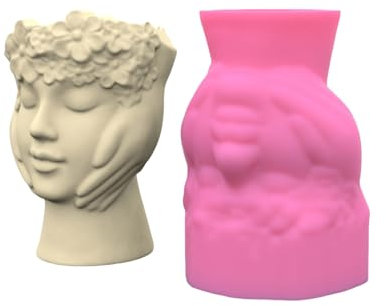 Moldes de silicona para jarrones de flores, moldes de silicona para macetas, moldes de silicona para hacer macetas a mano