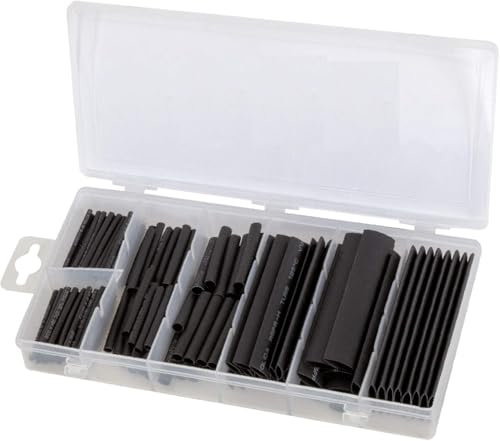 Assortimento 127 guaine termorestringenti ignifughe per cablaggio cavi elettrici