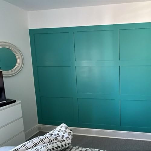 Wall Panelling Kit Shaker Style 3D Wall Panel Kit | MDF Wall Panels - Paintable Accent Panel Kit for a Stylish Upgrade to Any Home Decor 50cmx10cm (20)