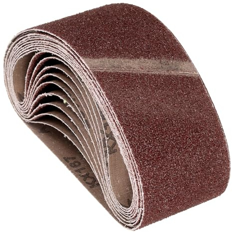 Kozelo 10 Pcs Bandes Abrasives 100mm x 610mm 36 Grain Papier De Verre | Alumine Oxyde Abrasif, Pour Ponceuse À Bande, Meulage Métal Travail Du Bois Décapage Rouille