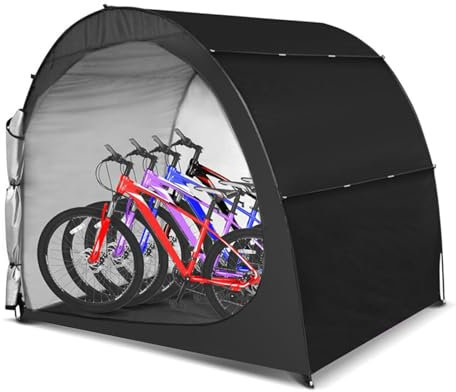 Grande tenda per capanno per biciclette, portatile, per 3-4 biciclette, impermeabile, da giardino, garage, tenda B Shelter resistente soluzione di stoccaggio per biciclette all'aperto