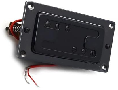 Elektrisk gitarrpickup svart 6 hål två rader broposition reservdel för 6-strängad gitarrbas med klar diskant och snäv bas (hals)