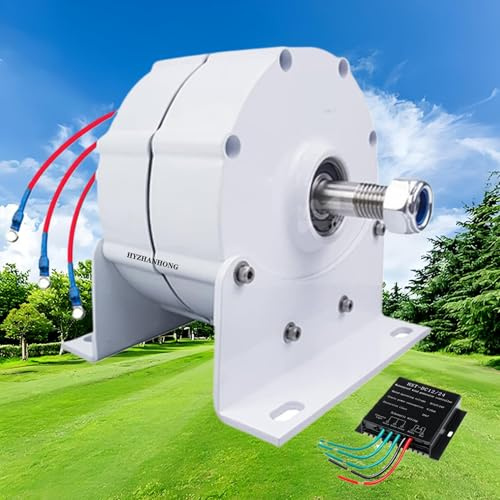HYZHANHONG 10000W Free Energy Home Farm Windmill Low Wind Speed Generator, Low Speed 12V 24V 48V 3 Phase Gearless Permanent Generator,220V
