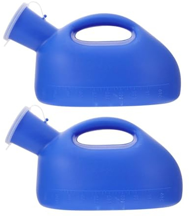 Urinario masculino de 2000 ml con tapa, portátil y grueso, for personas mayores, resistente a los olores, uso doméstico