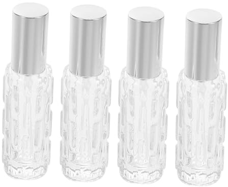 Sosoport 4pcs Transparent Glass Bar Oil Mister with High Sensitivity Pump Small Spray Bottles for Cocktails Bitters and Absinthe Dispensing Fine Mist Sprayer for Home Bar and Ktv