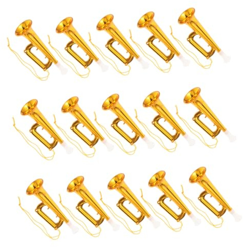 WOONEKY 25 Piezas Trompetas de Plástico para Animar con Sonido Fuerte y Portátil Silbatos de Fiesta para Eventos Deportivos Conciertos y Reuniones Sociales
