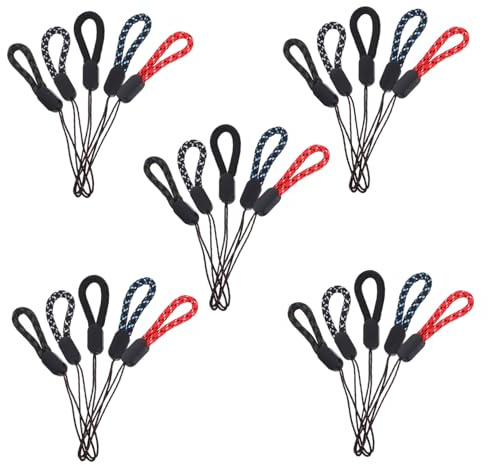 NUOBESTY 25pcs Small Phone Lanyard Strap Handmade Aesthetic Finger Ring Rope for Mobile Phones USB Flash Drives Keys Id Badge for Secure Grip and Drop Prevention