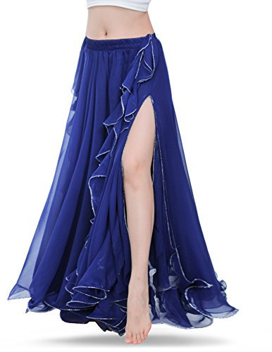 ROYAL SMEELA Gute Qualität Neues Damen Bauchtanz Rock Kostüm Tanzen Ausbildung Chiffon Röcke Kleid Performance Bekleidung