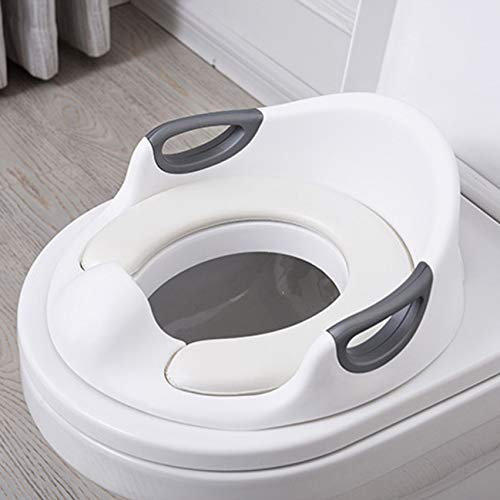Gupamiga Toilettensitz Kinder Toilettentrainer WC Kinder Sitz Kinder Töpfchentrainer Töpfchen Training Sitze passt auf runde und ovalen Toiletten für Kinder Jungen und Mädchen (weiß)