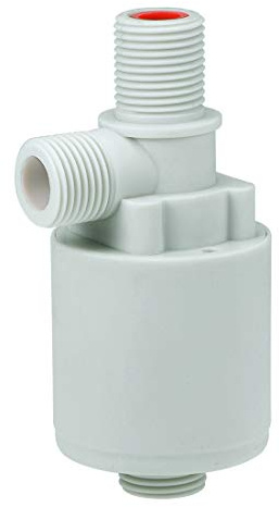 sourcing map Float Ball Valve G1/2 Thread Plastic Vertical Exterior Water Liquid Level Control Sensor Automatic with Filter