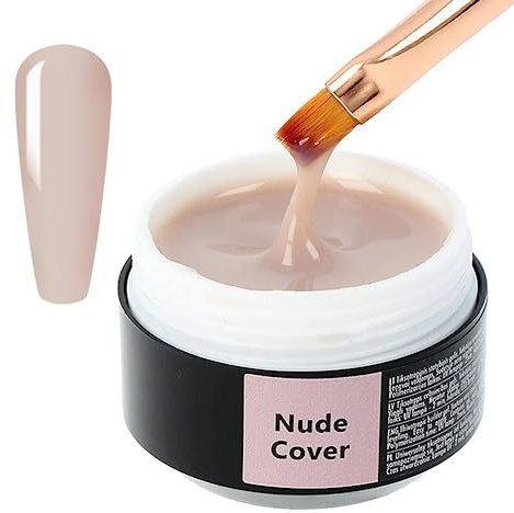 SINCERO SALON Aufbaugel für Gelnägel - Nude Cover - TPO-frei - UV Gel zur Nagelverlängerung und Modellage - Nail Art Gel Nagel - Acrylgel für Nägel - Farbgel für Gelnägel - Versiegelungsgel - 15ml