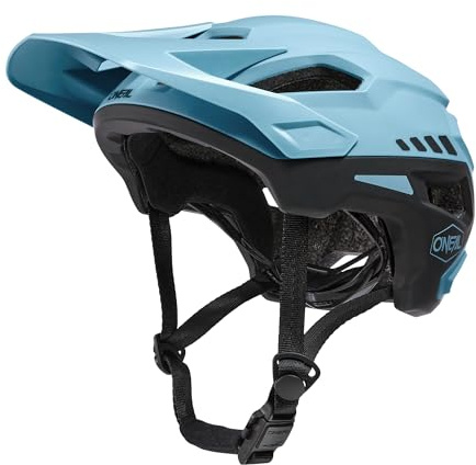 O'NEAL | Mountainbike-Helm | MTB All-Mountain | Verschmolzene innere EPS & Außenschale für bessere Langlebigkeit | TRAILFINDER Helmet Split | Erwachsene | Eisblau/Schwarz | S/M (54-58 cm)