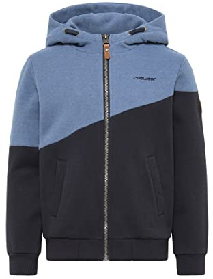 Ragwear Jowell Sweat Jungen Sweatjacke Sweatshirt Jacke mit Kapuze Cardigan Sweater Streetwear Übergangsjacke mit Blockstreifen