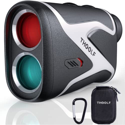 Telemetro da golf da 1300 metri con pendenza, telemetro di ricarica USB C Golf con striscia magnetica, ingrandimento 6x, mirino da 25 mm, blocco bandiera e telemetro a vibrazione a impulsi per golf
