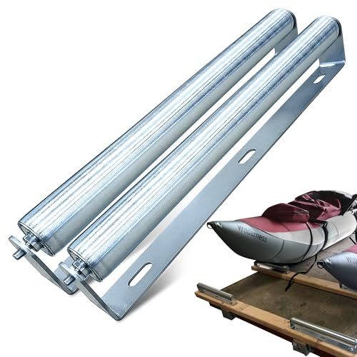 Ultimation Rollen-Halterungs-Set aus verzinktem Stahl, strapazierfähig, Fördersystem, ideal: erweiterbarer Arbeitsplatz und Montage für Holzbearbeitung, Sägetischband, 38,1 cm Länge, 4,8 cm