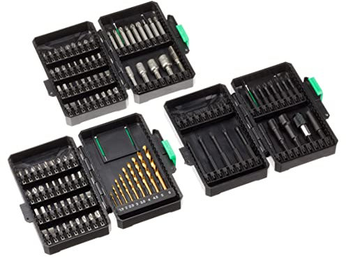 Marca Amazon - Denali Juego de puntas para taladro y atornillador, 123 piezas