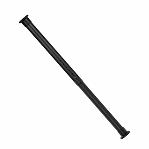 Hershii Shower Curtain Pole Extendable 110 to 210 cm No Drill Tension Rods | Non Slip Telescopic Rail for Drying, Hanging, Wardrobe, Bathroom, Kitchen, Window, Room Divider, Black