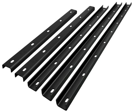 3x Gratleiste U-FORM massiver Unterzug für Tischplatten, Tischbeschlag, Unterstützungsunterzug, Verstärkungsprofil, U-Profil, Querverstrebung, Aussteifungsprofil, Nut-Profil (90cm Länge, 3er Set)