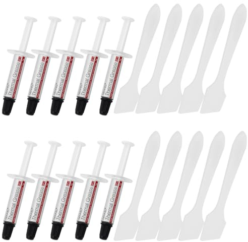 GENNEL 10-Pack GT-1 Silver CPU Thermal Paste (1g*10), High Performance, Thermal Compound Paste, Heat Sink Compound, Ultra-Low Thermal Impedance Thermal Grease for CPU/PS4/PS5/PC/GPU Coolers