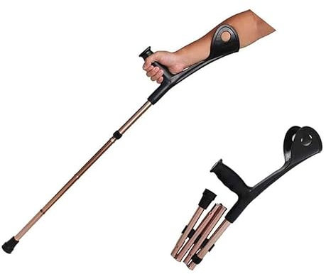 Béquilles Aides à La Marche Des Béquilles Pliable Béquille Pliante Avant-bras Béquille Coude Béquilles Pliable Ultraléger En Aluminium Assistance Hauteur Réglable