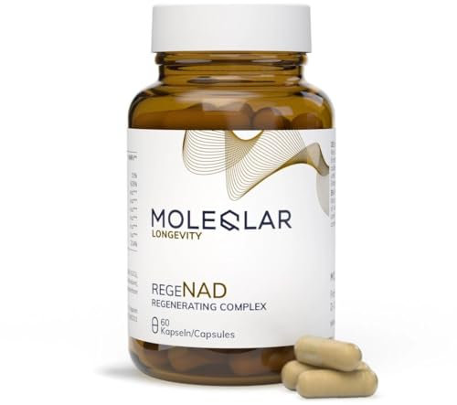 MoleQlar NAD Booster 60 Kapseln - Nahrungsergänzungsmittel mit Nicotinamid D-Ribose, Apigenin, Luteolin, L-Tryptophan - NAD Regenerating Komplex - Innovative Formulierung