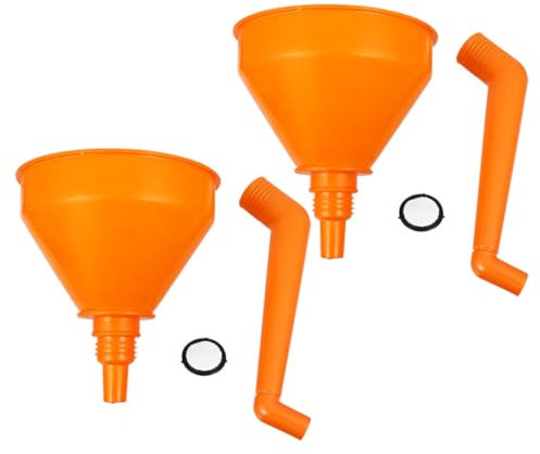 ibasenice Lot de 2 Entonnoirs Abs Larges pour Essence et Kérosène, Robuste et Anti-fuite, pour Automobiles et Motos, Remplissage Facile et Propre