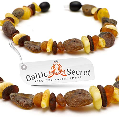 Baltic Secret Selected Baltic Amber Bernsteinarmband - Bernstein Armband Damen & Herren - Unisex Schmuck mit Natürlichen Bernsteinsteinen - Handgefertigt, Hochwertig (BUNT, 20 CM)