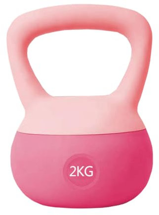 Weiche Fitness-Kettlebells Für Männer Und Frauen, Breiter Griff, Gepolsterter, Stoßfester Schutz, Rutschfest Für Heimtraining, Gewichtheben, Persönliches Training (2kg,Pink)