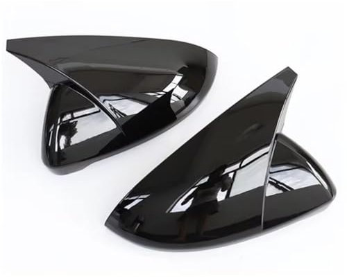 Spiegelkappen Für VW Für Golf 7 MK7 7,5 Für GTI Für Touran 2013-2020 Seite Rückspiegel Abdeckung Kappen Rückspiegel Abdeckung Auto Rückspiegel Abdeckung(Bright Black)