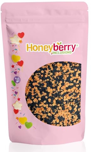 HONEYBERRY Halloween Konfetti Streusel 200g - Natürliche Essbare Streusel Tortendeko - Halloween Streudeko, Zuckerkonfetti zum Verzieren von Kuchen, Muffins und Desserts - Hergestellt in der EU