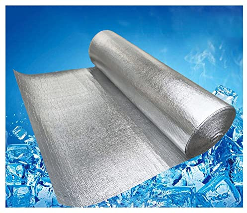 Isolant Thermique en Film Aluminisé Panneaux réflecteurs de radiateur en Feuille d'isolation Rouleau d'isolation réfléchissant la Chaleur, Bouclier Isolant en Feuille d'aluminium Double Face, 5 mm, p