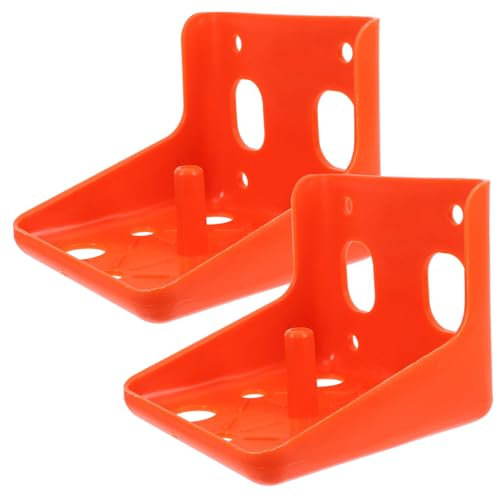 Viehsalzziegelbox 2 Stück Pe Orange, Dickwandig, Zylindrisch