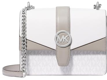 Michael Kors Greenwich Small Saffiano Leather Crossbody Bag Optic White, optic white, Small