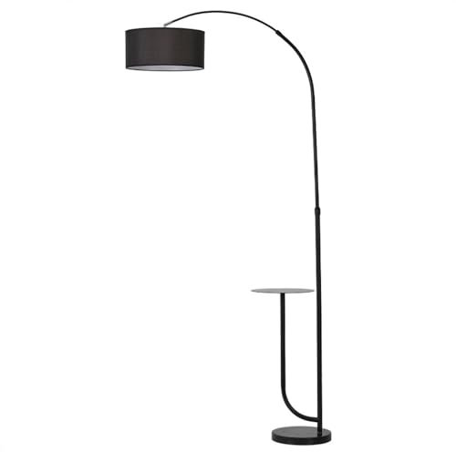 Schwarze klassische Stehlampe, Bogen-Stehlampen mit höhenverstellbarer Tischlampe, vertikale Lampe, moderne minimalistische Stehlampen, multifunktionale hohe Lampen für Wohnzimmer, Schlafzimmer oder A